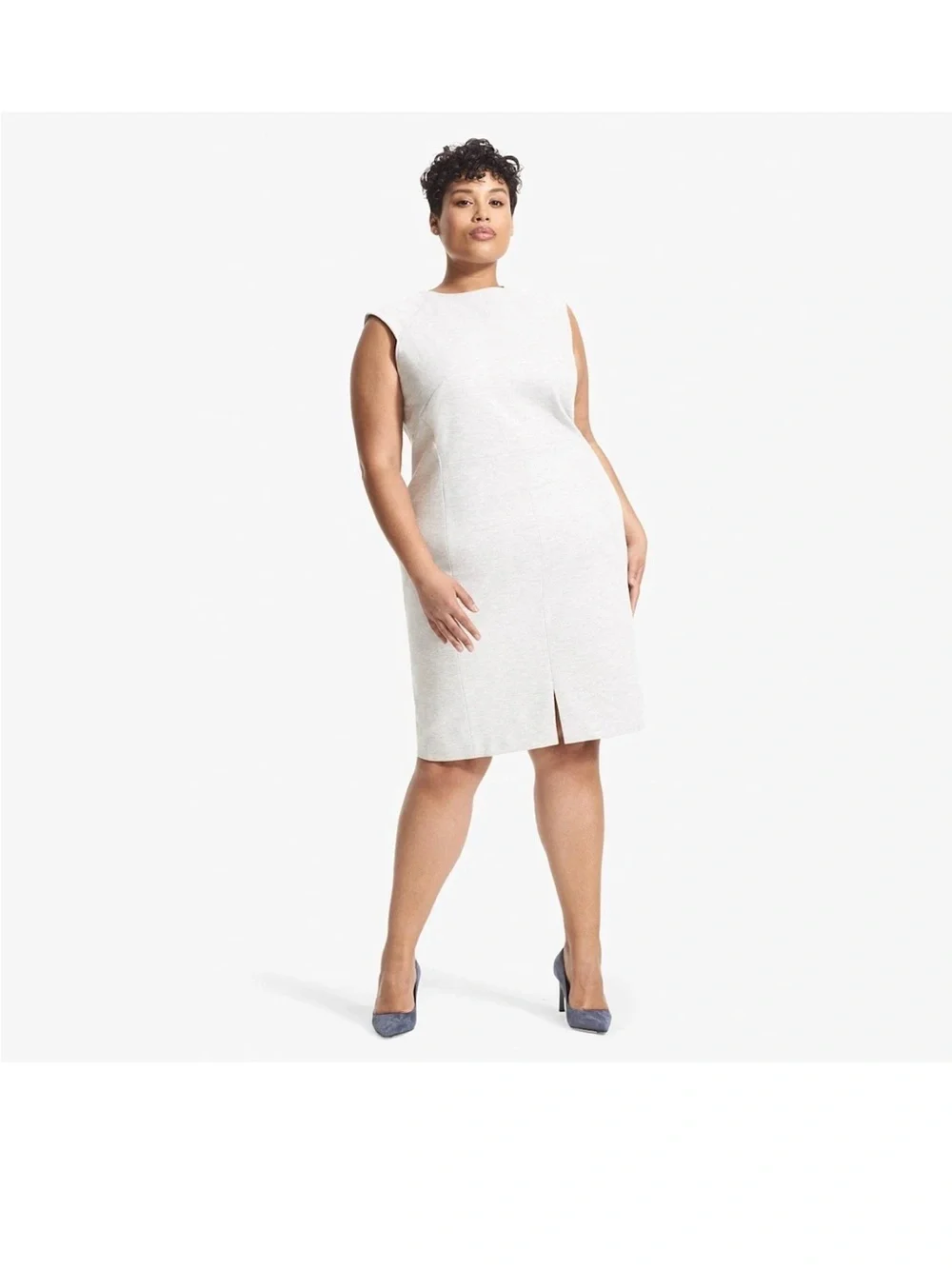 M.M. LaFleur Katie Twill Ponte Sheath Dress in Heather Gray Size 24 NWT
